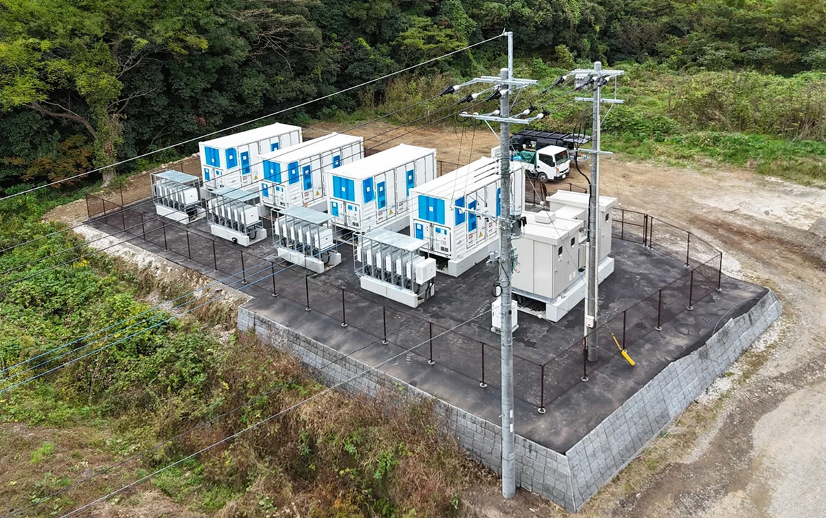 佐賀県伊万里市のMSK伊万里蓄電所の実際の設備
